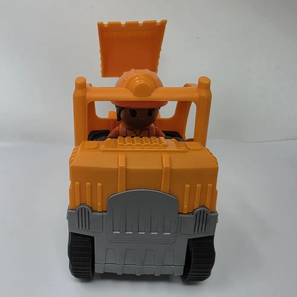 Plastic Backhoe Tractor Construction Orange Worker